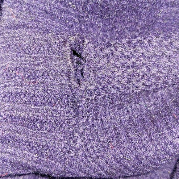 Billie Jo Vintage 1940s-1950s Navy Blue 100% Wool Long Sleeve Cardigan Sweater - Picture 9 of 9